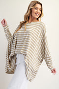 Sage - LET IT BE STRIPE OVERSIZED TOP