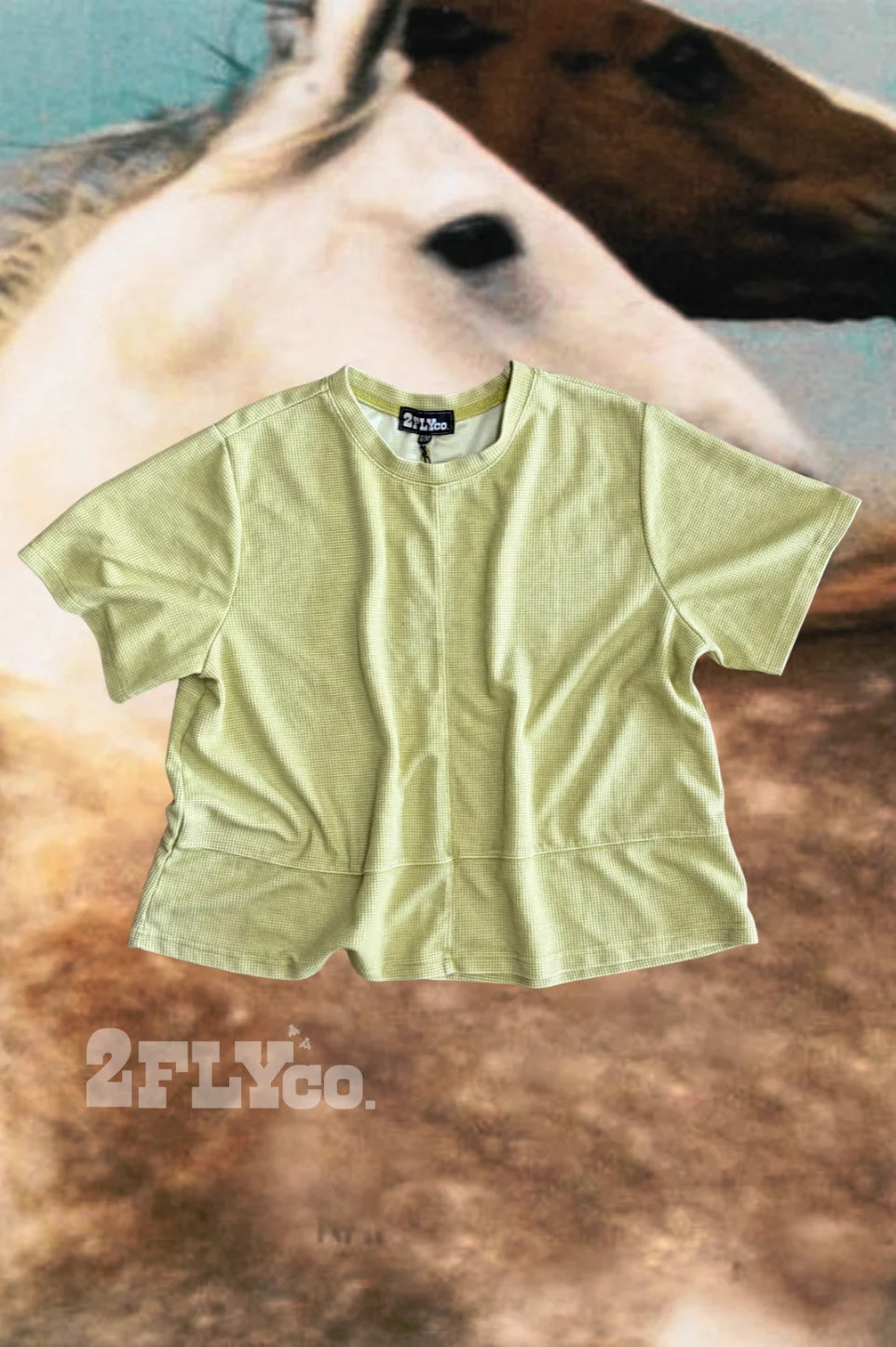 Western Classic Boxy Waffle Tee - Zesty
