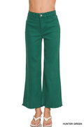 PLUS SIZE - acid wash bootcut jeans- hunter green