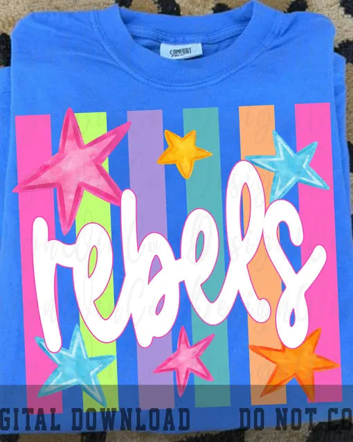 Rebels multicolor stripe tee