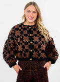Quilt Star Jacket in Brown & Black