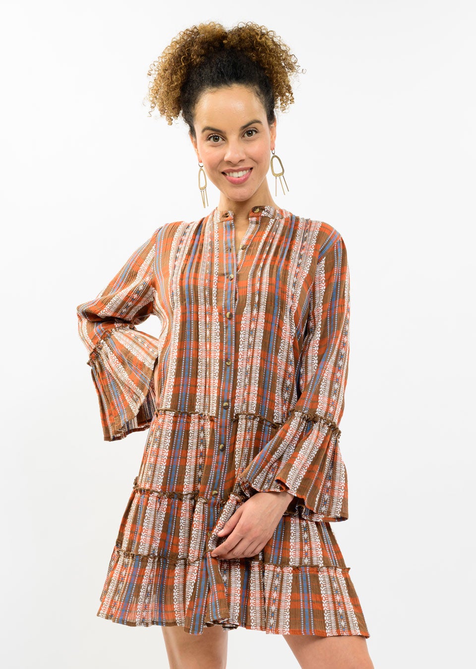 Ivy Jane Multi Tiered Plaid Dress