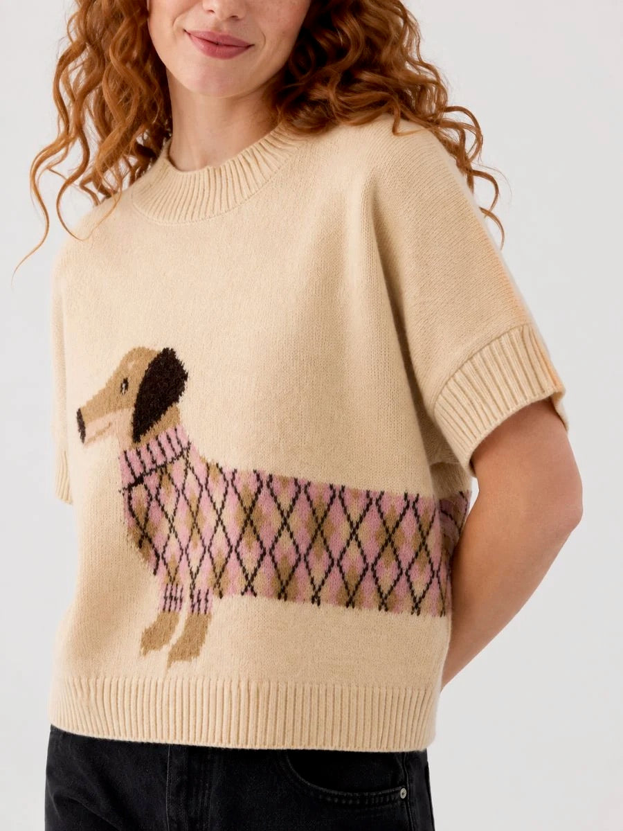 Dachshund Short Sleeve Sweater