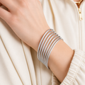 Budha Girl Silver Lumine All Weather Bangles® (Set of 6)