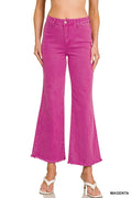 Plus size acid washed bootcut jeans - Magenta