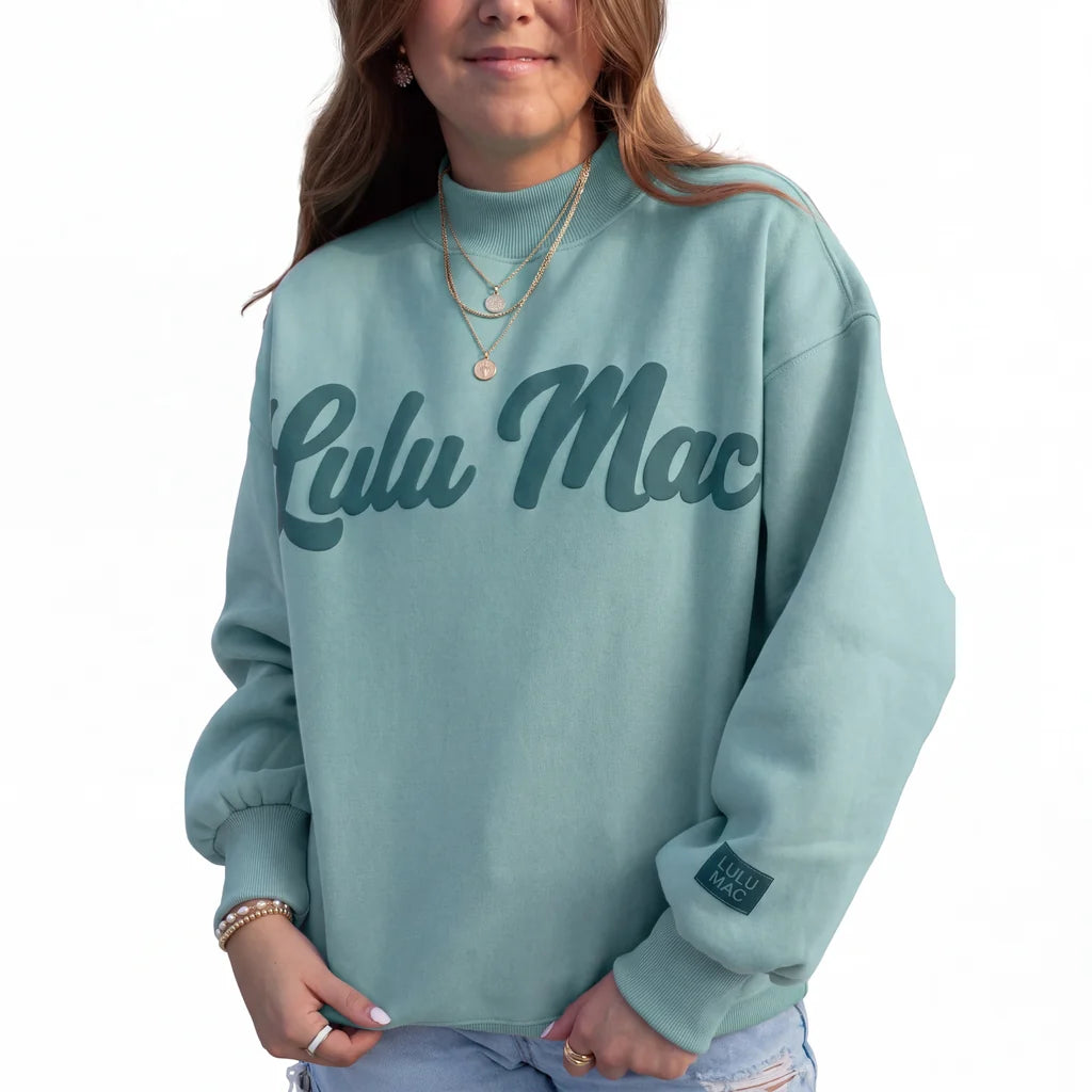 Lulu Mac MockNeck Sweatshirt - dk green