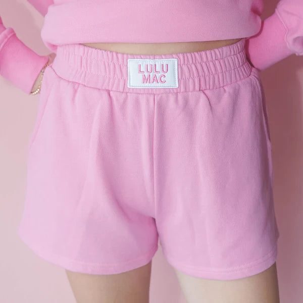 LULU MAC terry shorts bubble gum