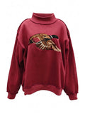 Mallard Burgundy Mock-neck Sweatshirt