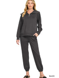 Scuba Half Zip Sweatshirts And Joggers Set