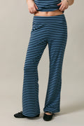 Wide leg stripe pants