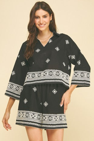 Bohemian Embroidered top
