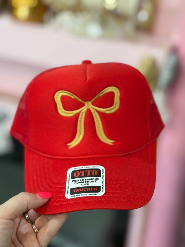 Red Bow Hat