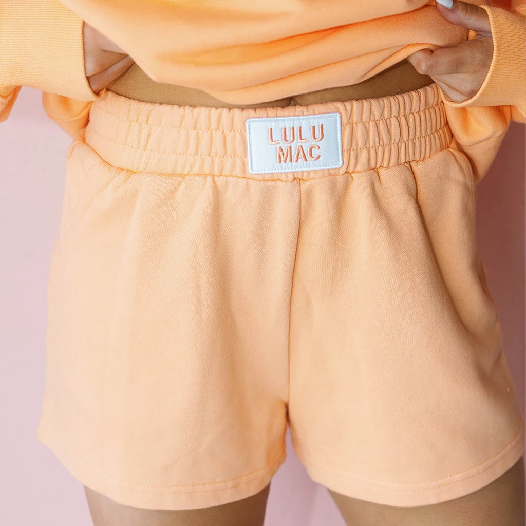 LULU MAC terry cloth shorts orange